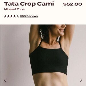Tata Mineral Black Crop Cami